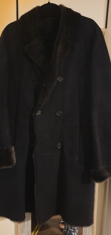 Hugo Boss chamois and fur coat